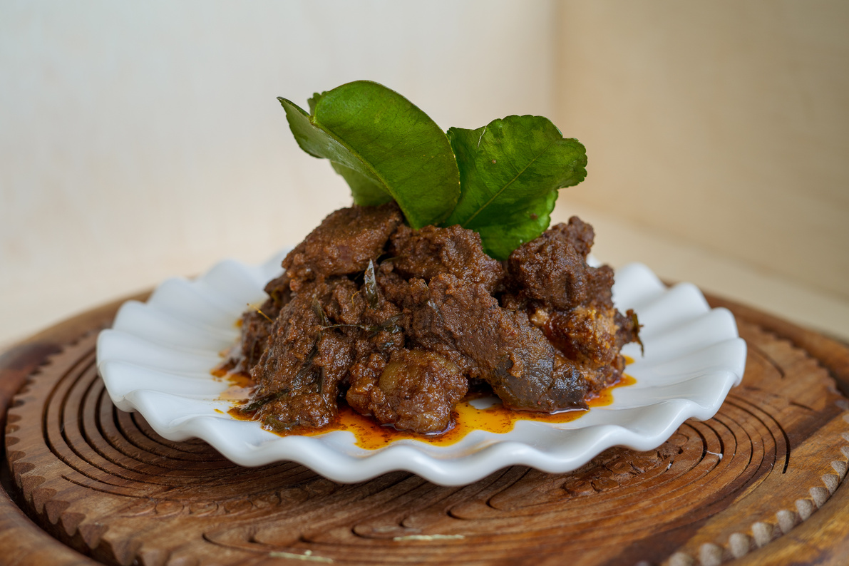 Plated Beef Rendang Dish