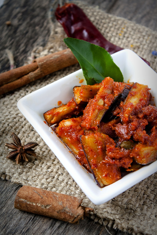 Sambal Terung - Eggplant cook with chili